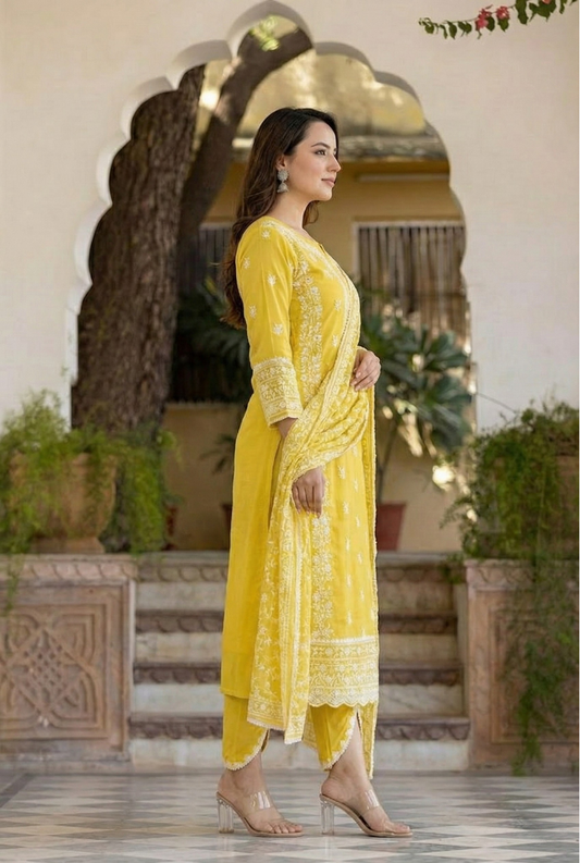 Sunshine Glow Organza Kurta Set