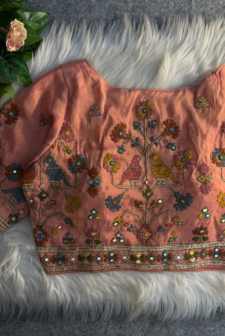 Zivara Cosmos Silk Partywear Blouse