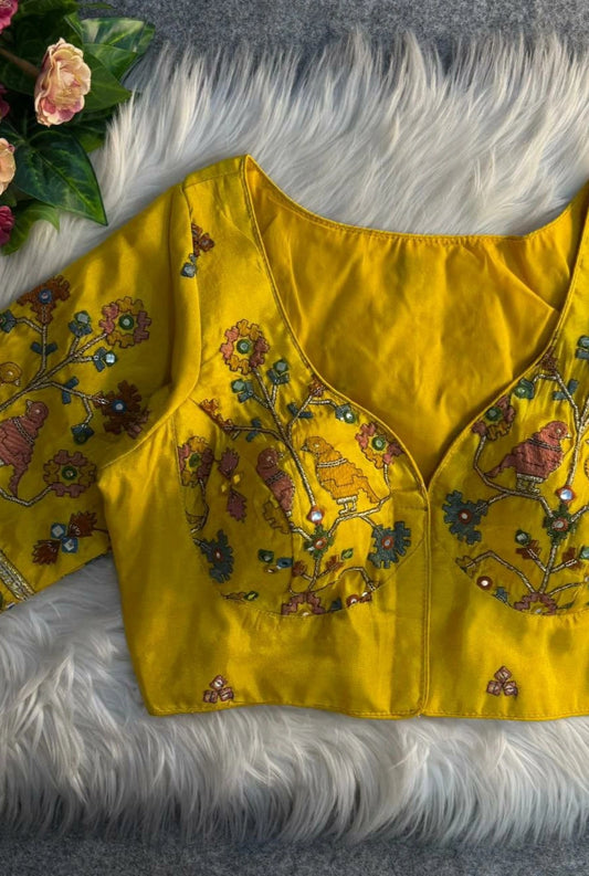 Zivara Cosmos Silk Partywear Blouse