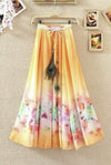 Sunset Glow Silk Skirt