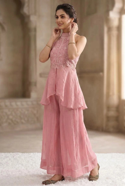 Rosé Elara Sharara Set