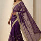 Ira Fendi Satin Embroidered Saree