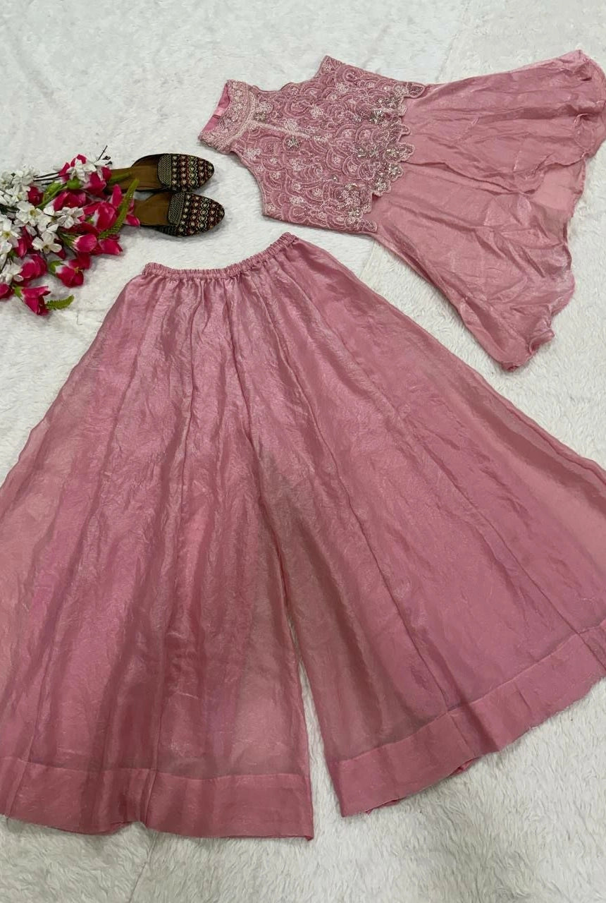 Rosé Elara Sharara Set