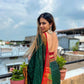 Aura Elephant Border Mercerised Cotton Silk Saree