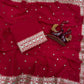 Premium Pure Georgette Saree with Sequins & Dori Embroidery Border