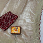 Heavy Soft Jimmy Choo Silk Saree with Sequins & Multithread Embroidery