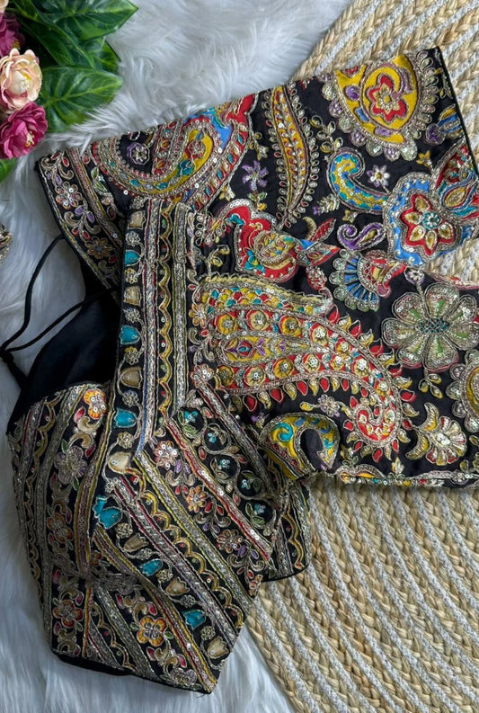 Mehrunisa Sweetheart Neck Work Blouse