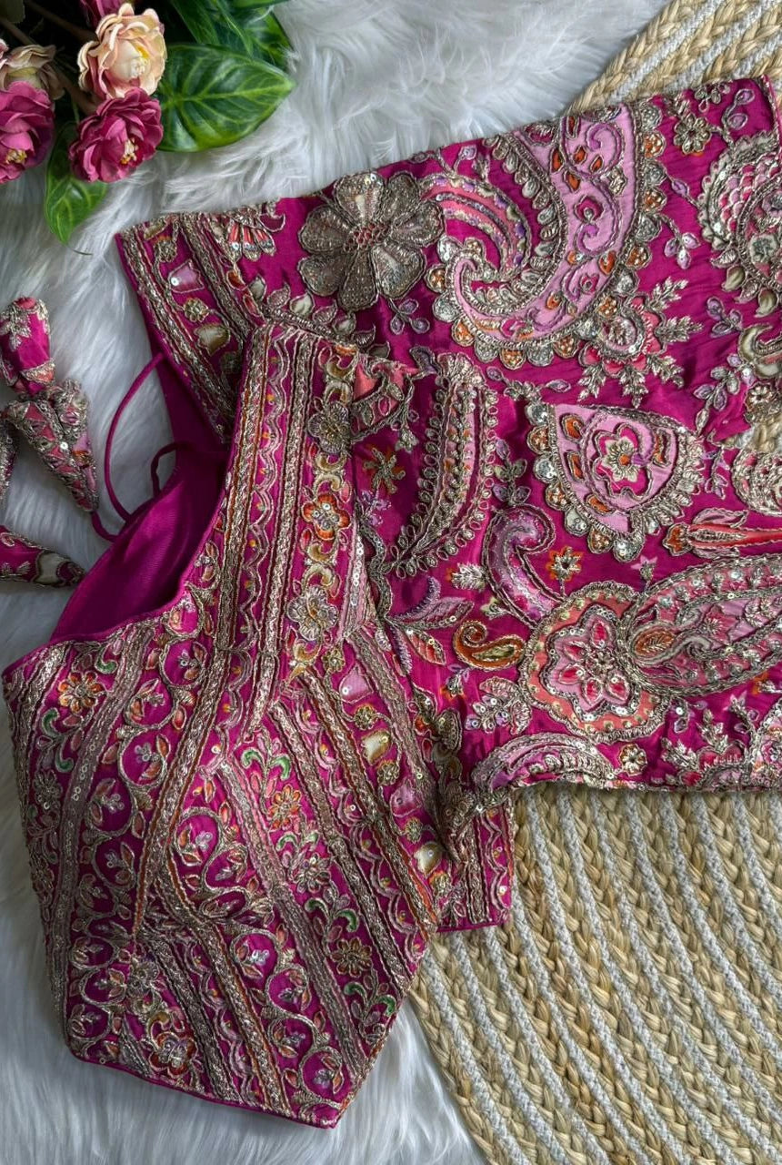 Mehrunisa Sweetheart Neck Work Blouse