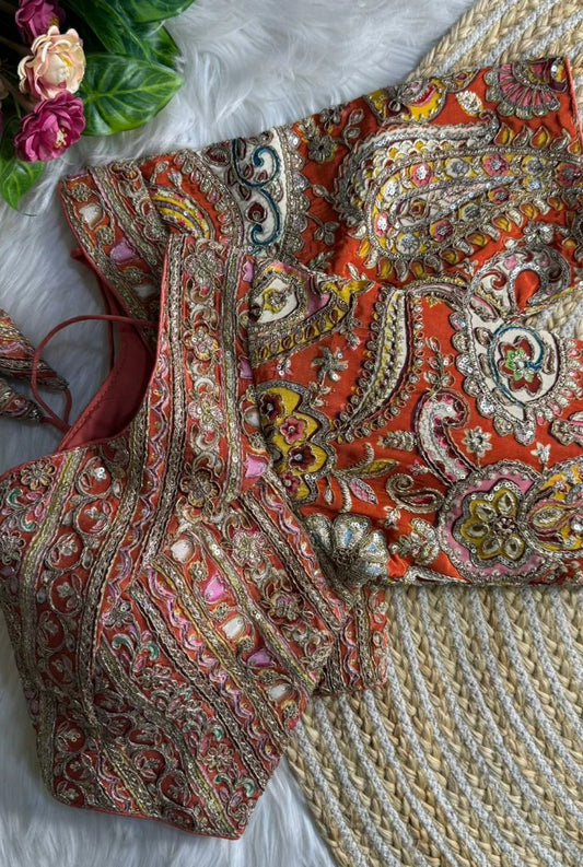 Mehrunisa Sweetheart Neck Work Blouse