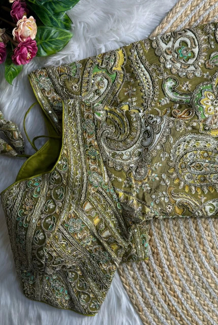 Mehrunisa Sweetheart Neck Work Blouse
