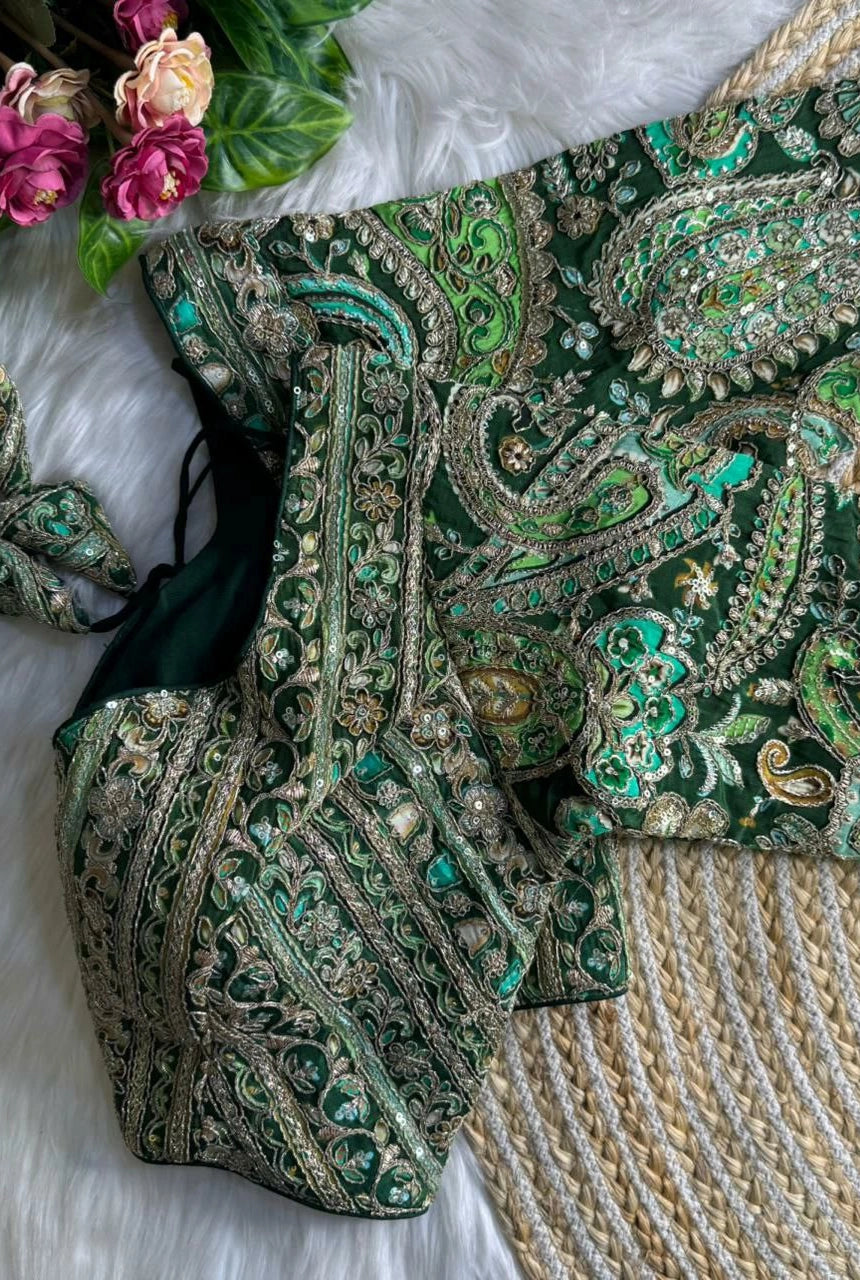 Mehrunisa Sweetheart Neck Work Blouse