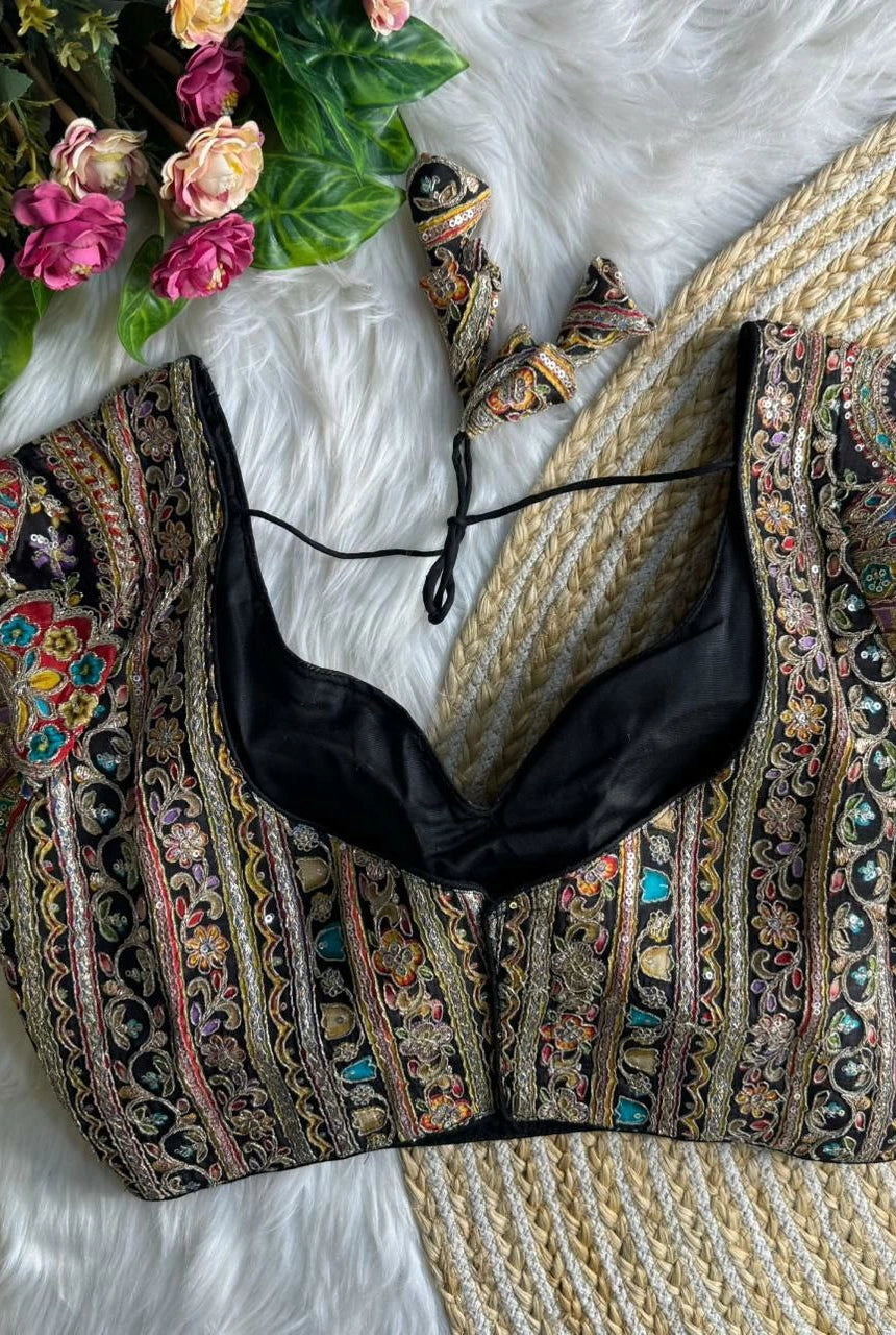 Mehrunisa Sweetheart Neck Work Blouse
