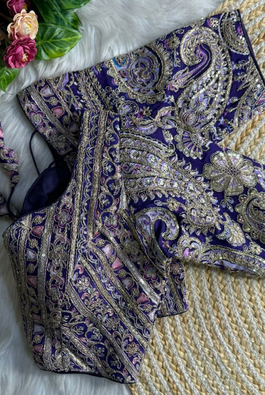 Mehrunisa Sweetheart Neck Work Blouse