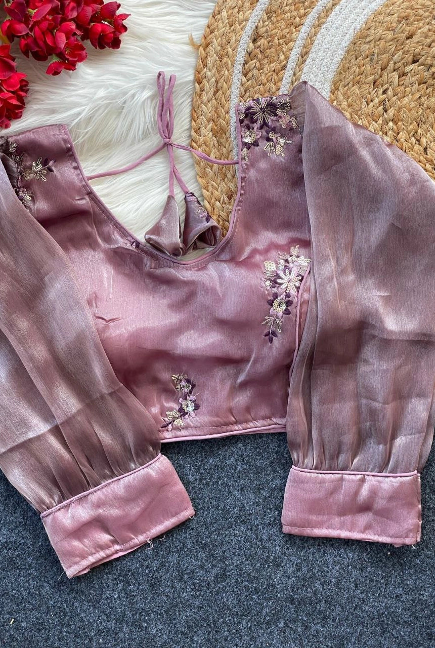 Zimira Organza Embroidered Blouse
