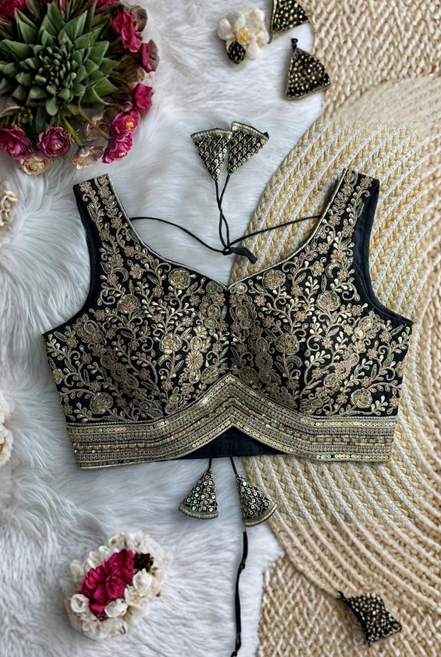 Kundan Rajwada Roman Silk Blouse