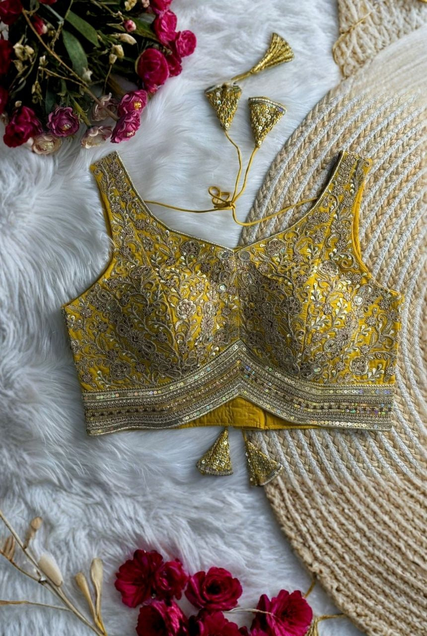 Kundan Rajwada Roman Silk Blouse