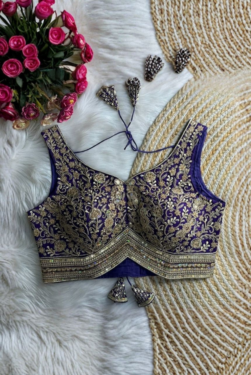 Kundan Rajwada Roman Silk Blouse