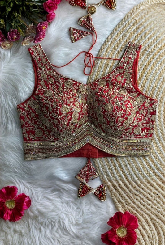 Kundan Rajwada Roman Silk Blouse