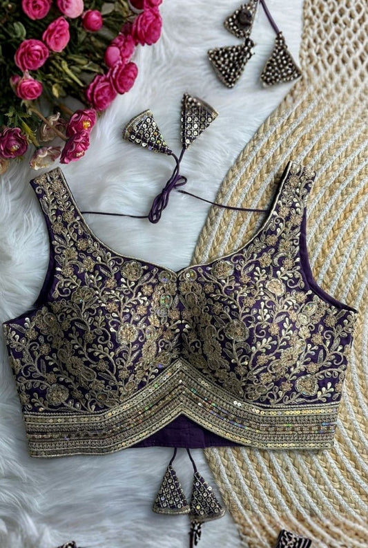 Kundan Rajwada Roman Silk Blouse