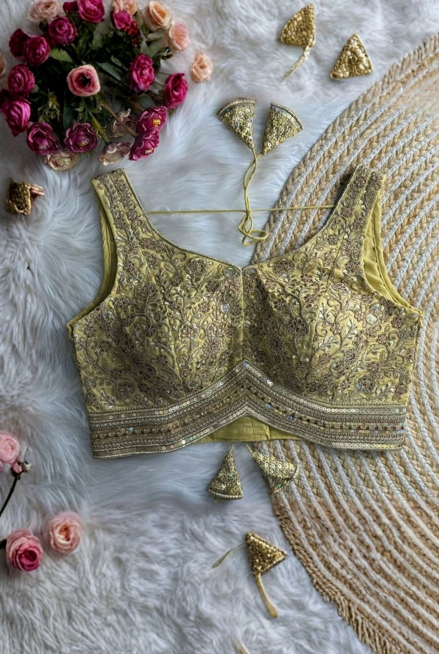 Kundan Rajwada Roman Silk Blouse