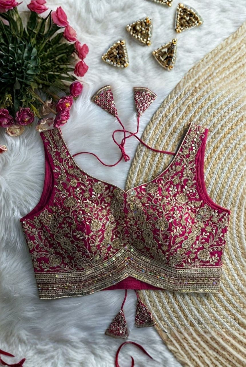 Kundan Rajwada Roman Silk Blouse