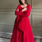 Lucknowi Sequence & Thread Work Anarkali Set