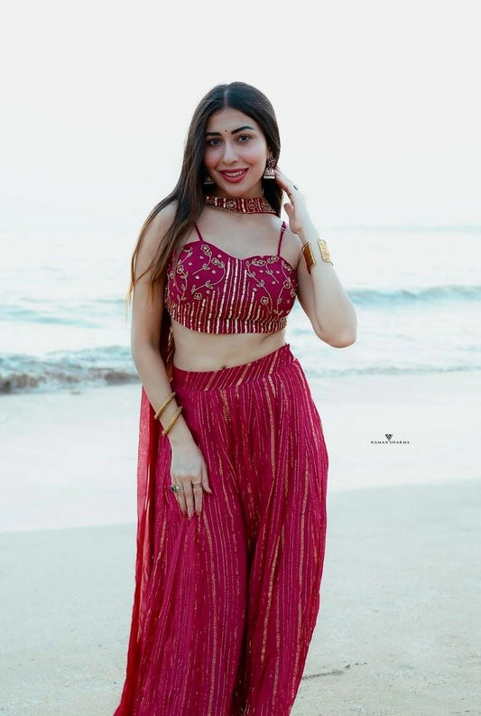 Meher Sequined Georgette Lehenga Set