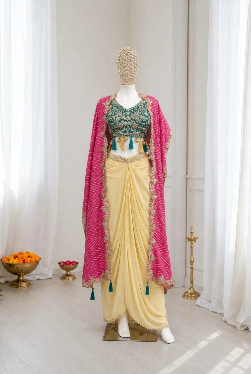 Zareen Draped Dhoti Co-Ord Set