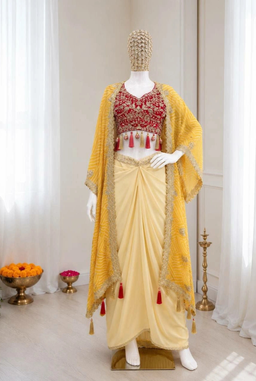 Zareen Draped Dhoti Co-Ord Set