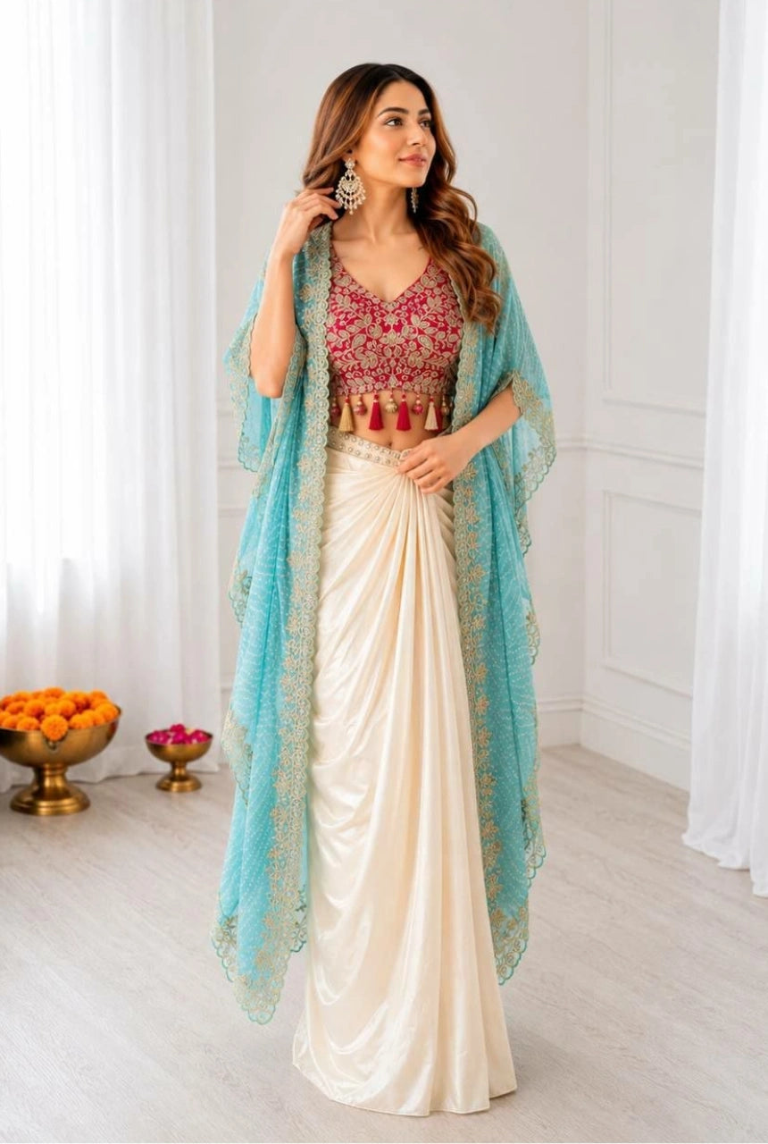 Zareen Draped Dhoti Co-Ord Set