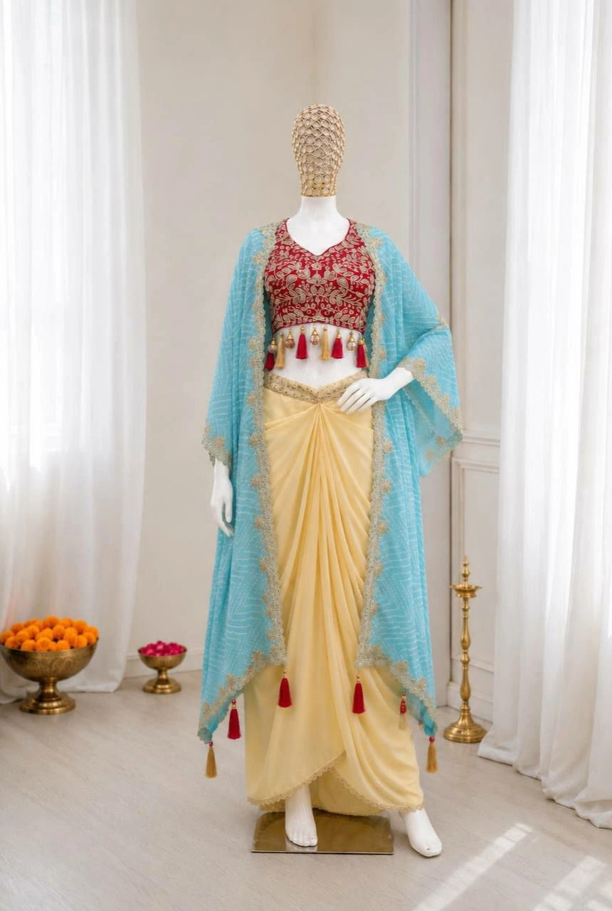 Zareen Draped Dhoti Co-Ord Set