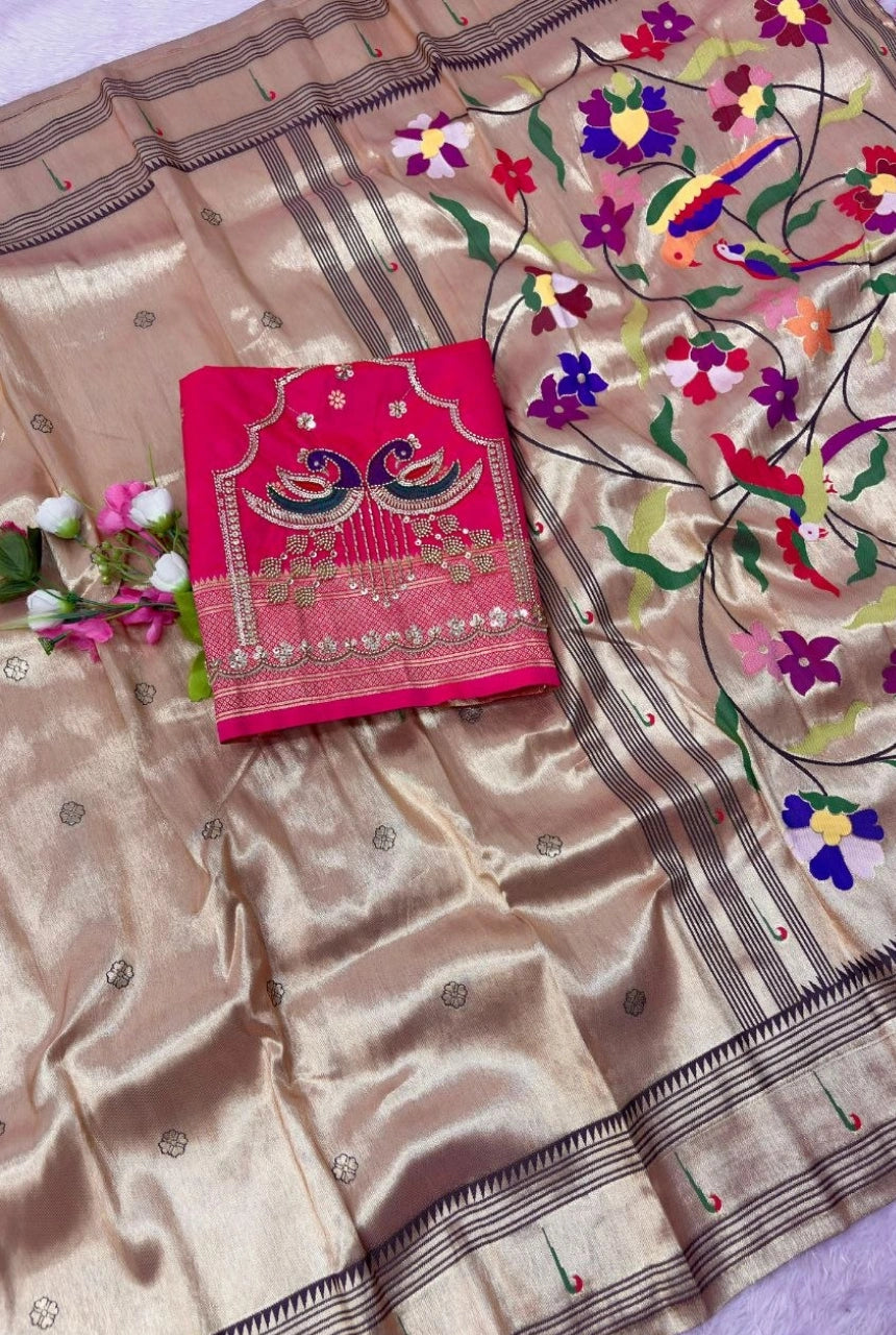 Mayurika Meenakari Paithani Silk Saree