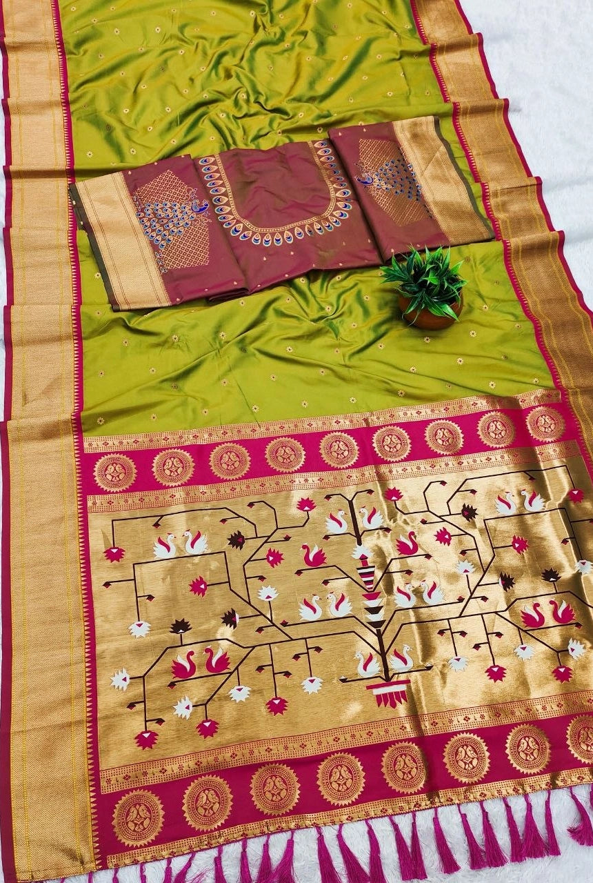 Rajnandini Meenakari Paithani Silk Saree