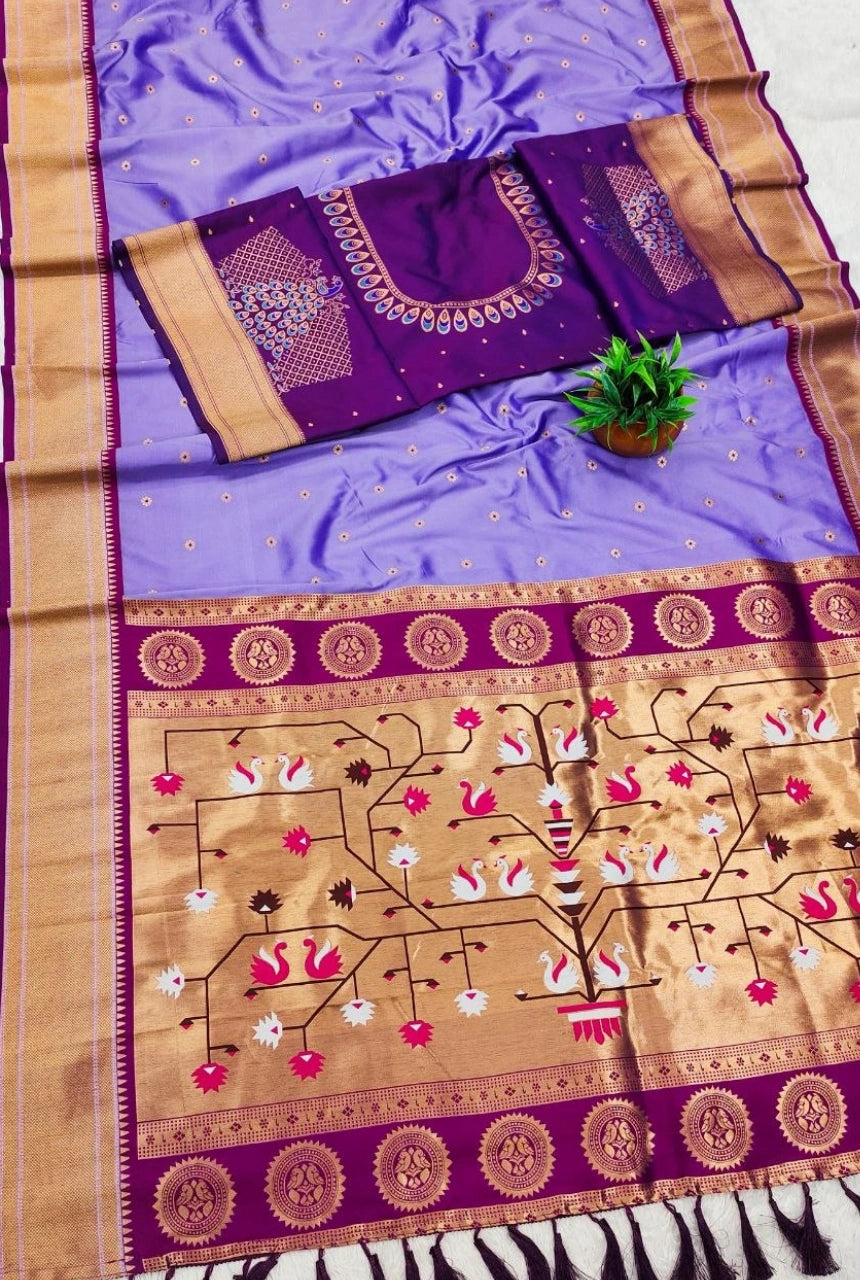 Rajnandini Meenakari Paithani Silk Saree