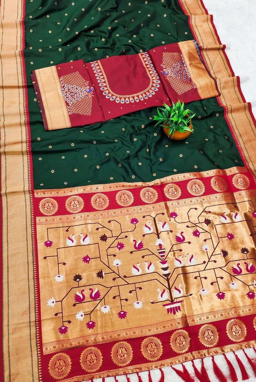 Rajnandini Meenakari Paithani Silk Saree