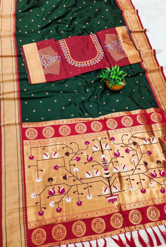 Rajnandini Meenakari Paithani Silk Saree