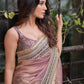 Soft Twill Net Saree with Sequins & Dori Embroidery Border