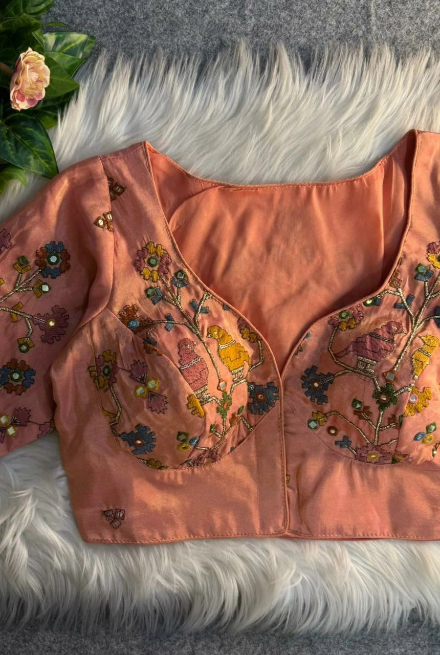 Zivara Cosmos Silk Partywear Blouse