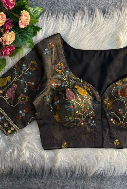 Zivara Cosmos Silk Partywear Blouse