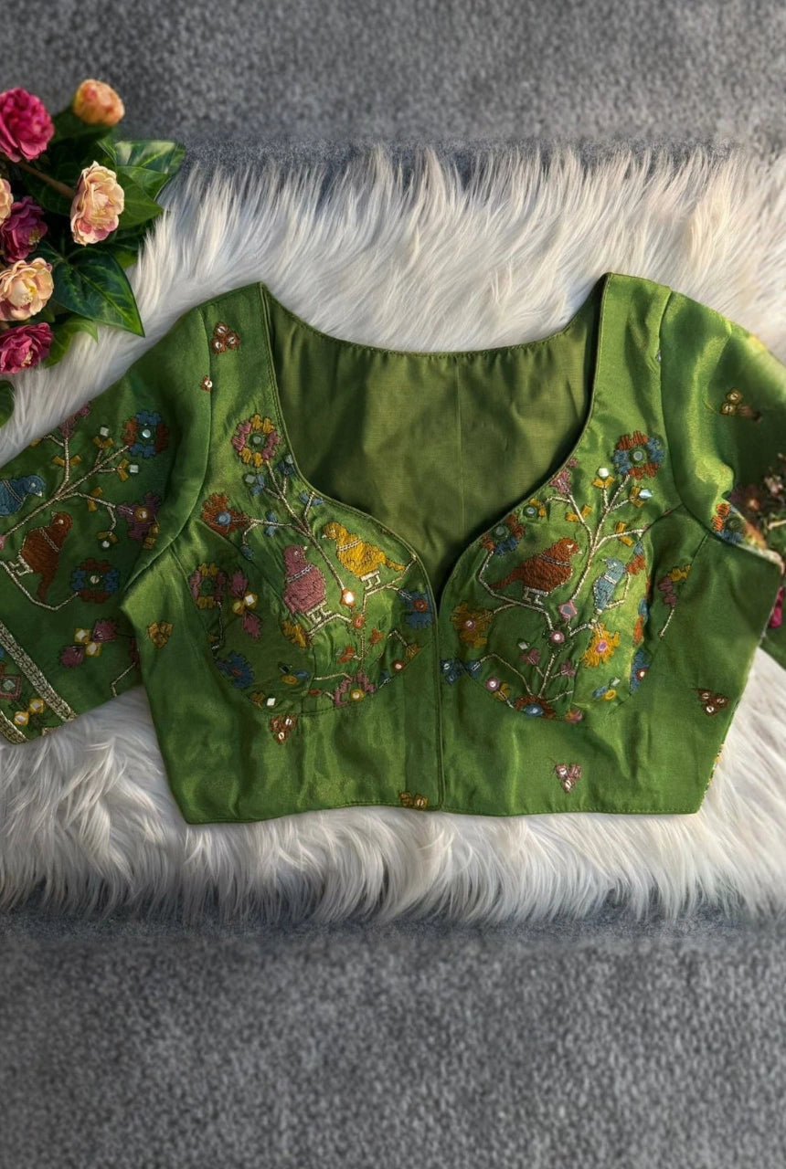 Zivara Cosmos Silk Partywear Blouse