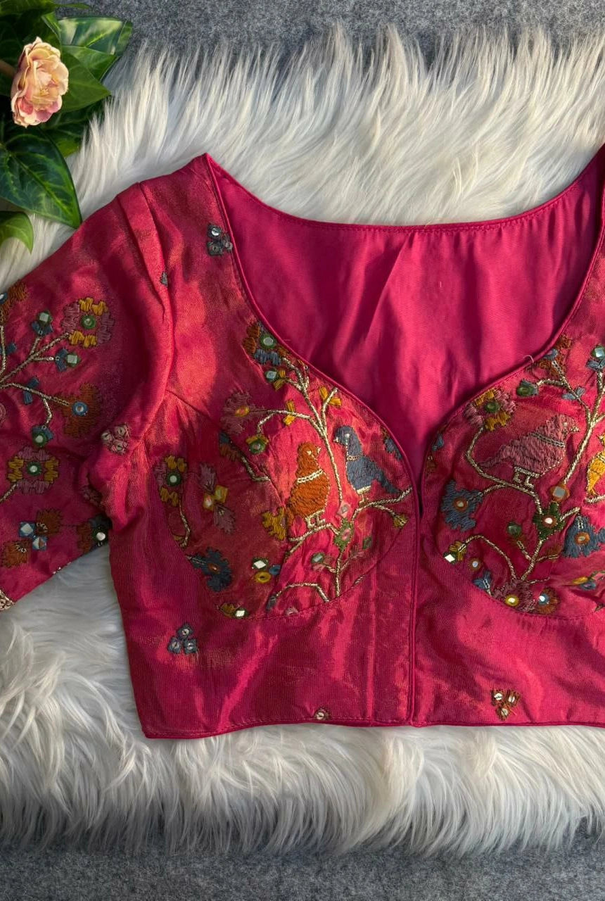 Zivara Cosmos Silk Partywear Blouse