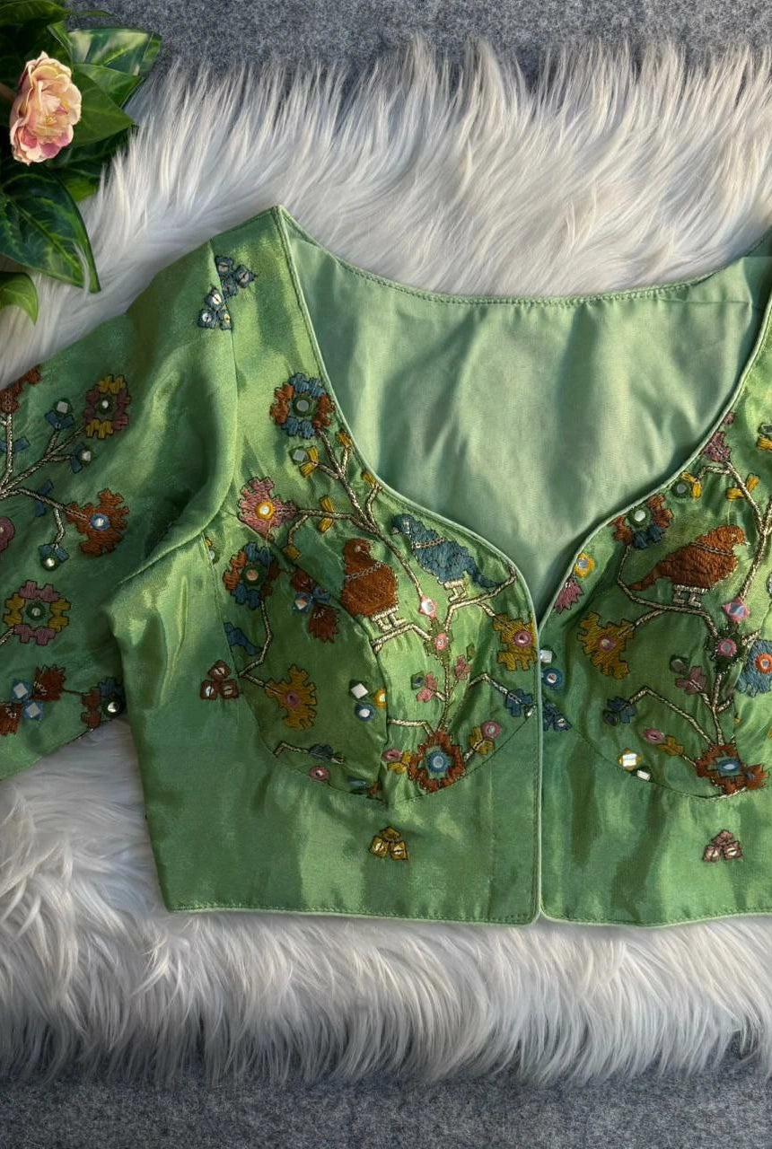 Zivara Cosmos Silk Partywear Blouse