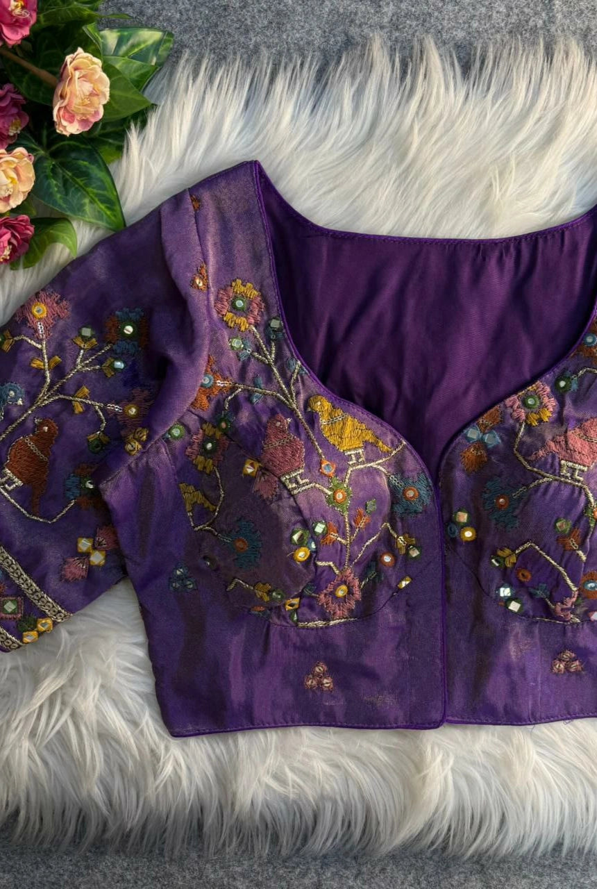 Zivara Cosmos Silk Partywear Blouse