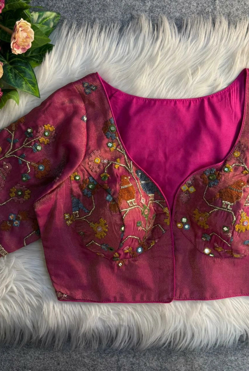 Zivara Cosmos Silk Partywear Blouse