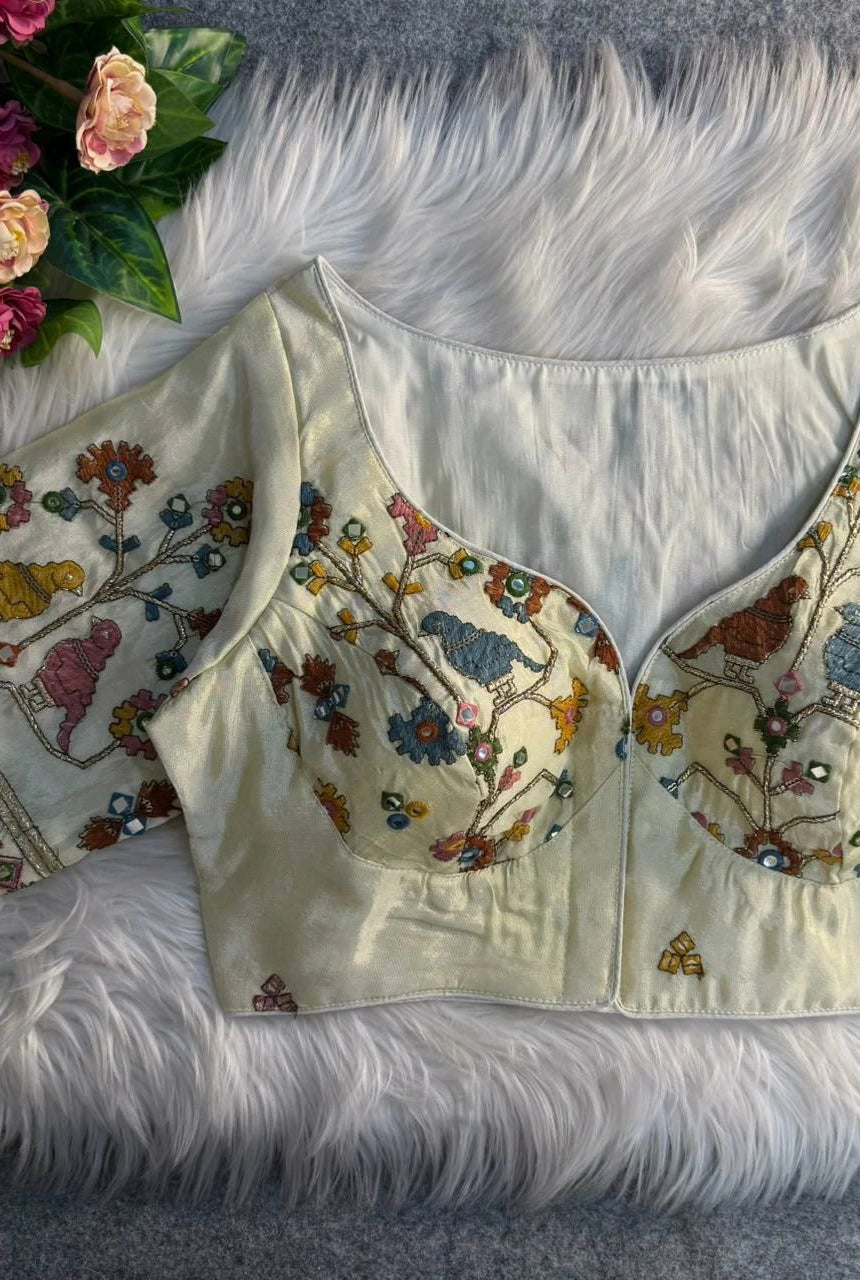 Zivara Cosmos Silk Partywear Blouse