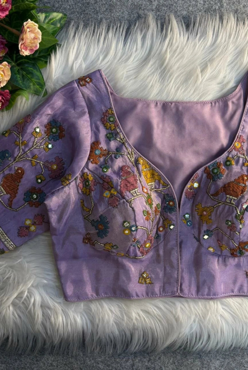 Zivara Cosmos Silk Partywear Blouse