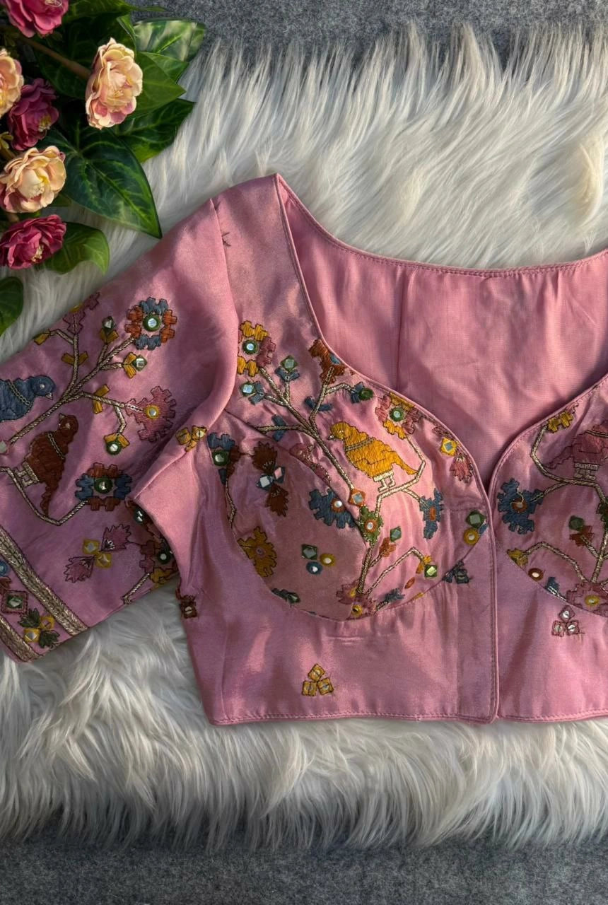 Zivara Cosmos Silk Partywear Blouse