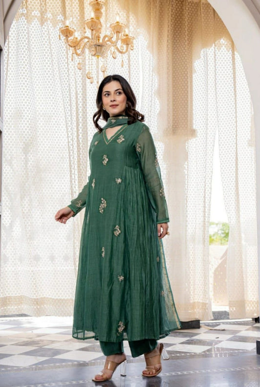 Zaria Chanderi Silk Suit Set