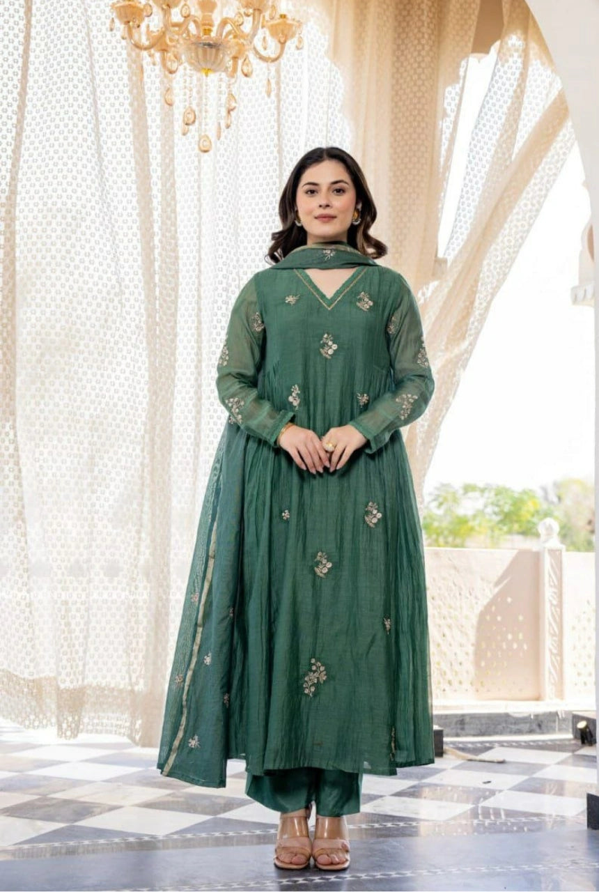 Zaria Chanderi Silk Suit Set