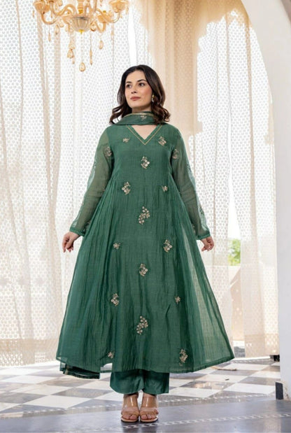 Zaria Chanderi Silk Suit Set